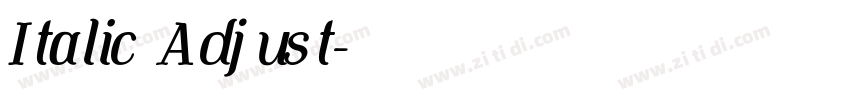 Italic Adjust字体转换